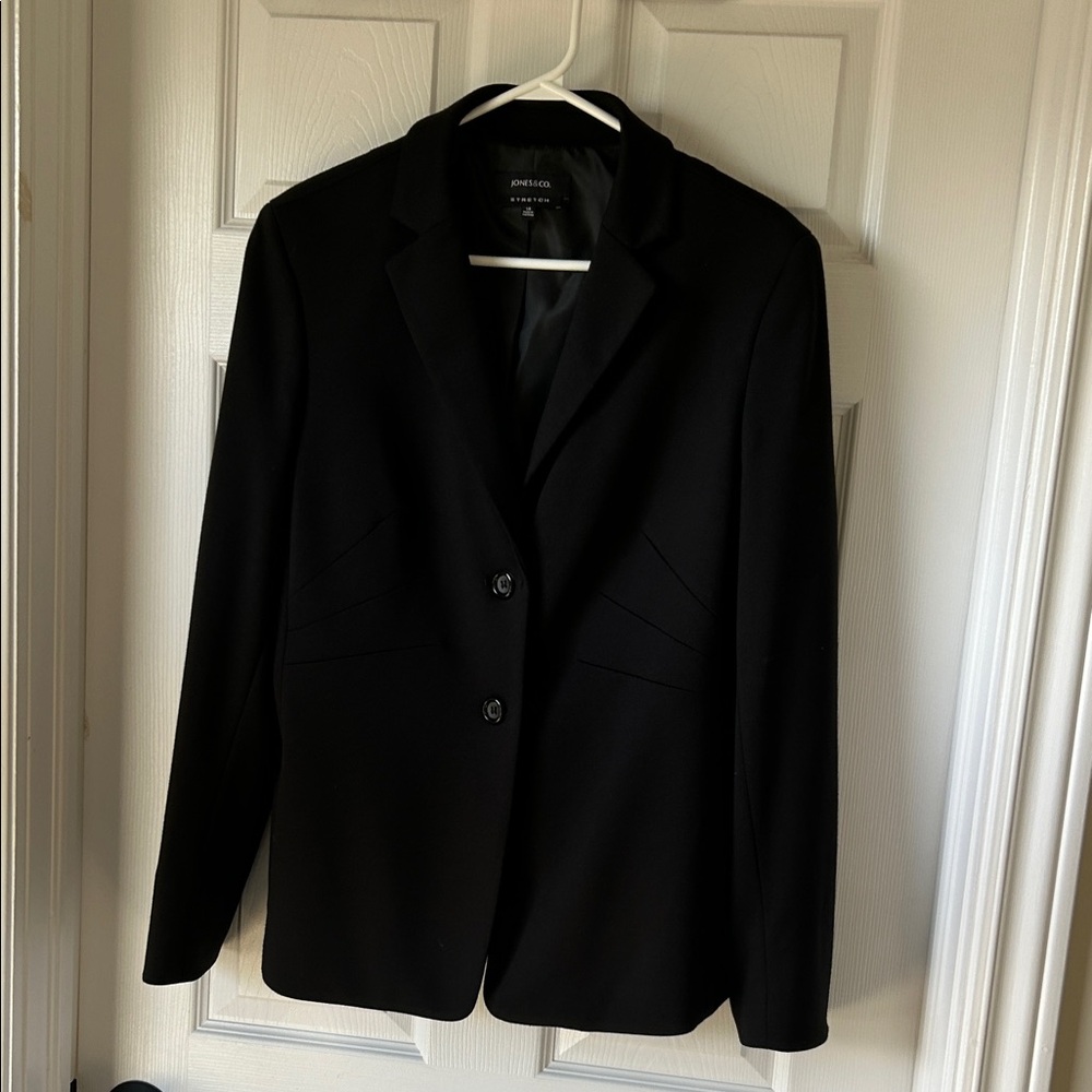 Jones & Co. Stretch Black Blazer Women’s Size 14